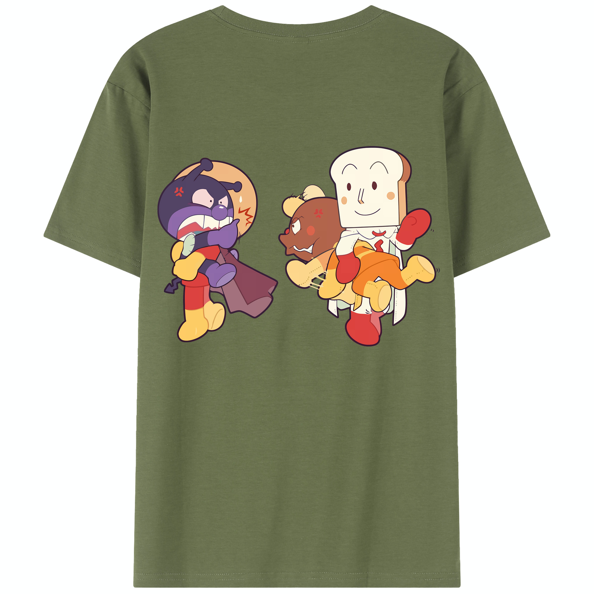 （画像用） アンパンマン Anpanman 綿100％半袖Tシャツ（背面プリント）